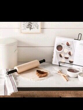 Hearth & Hand Magnolia Rolling Pin Black Handles Modern Farmhouse New